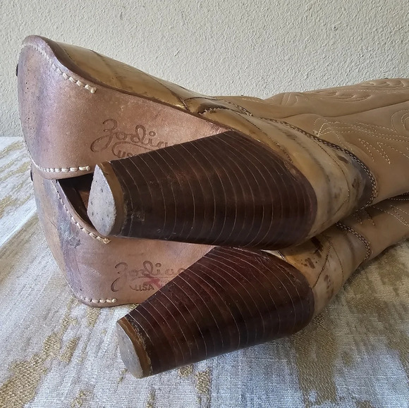 Zodiac Tan Heeled Boots - Picture 5 of 16